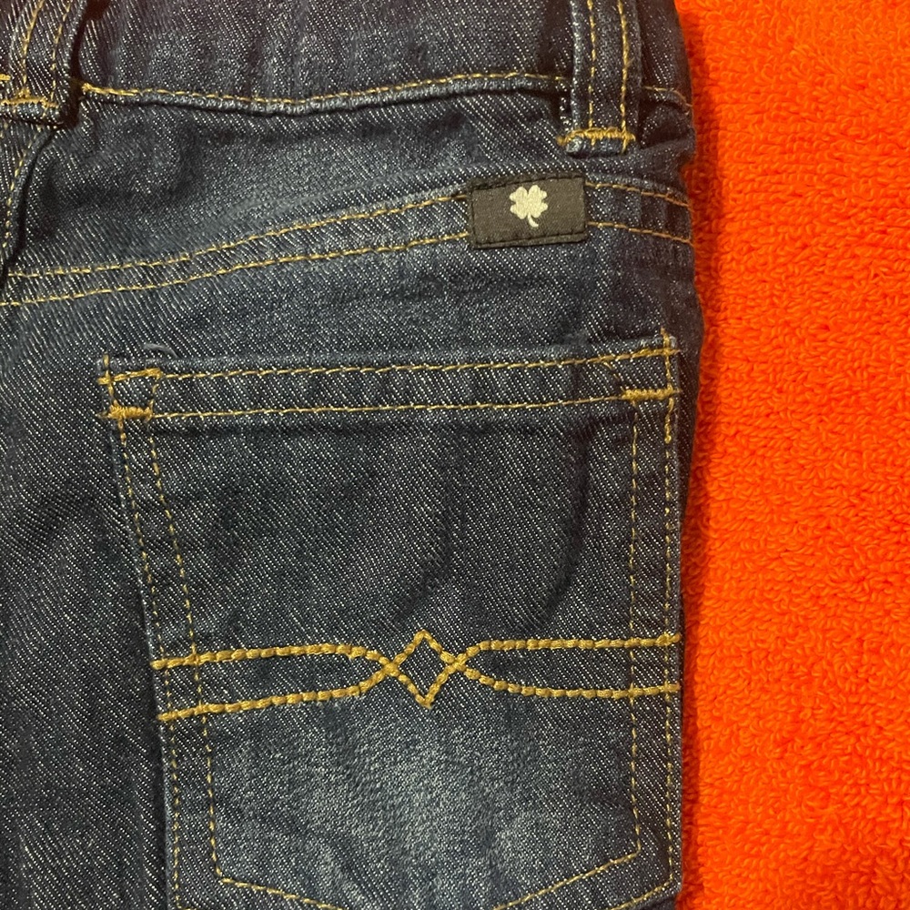 Lucky Brand Dark Jean Shorts Distressed Sz 3T Boys - Picture 3 of 4